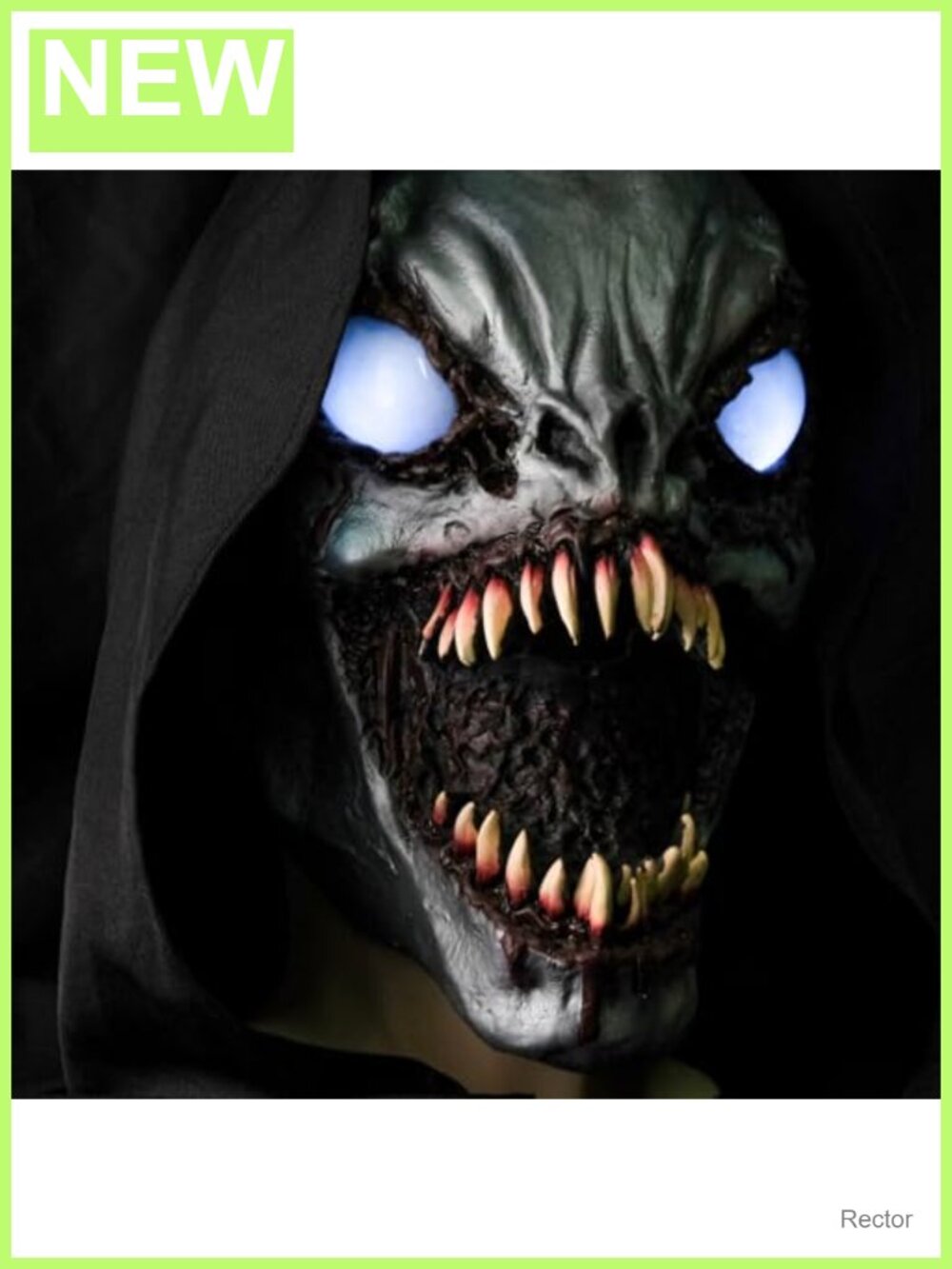 LED Light Up Latex Mask Full Head Demon Monster Halloween Costume